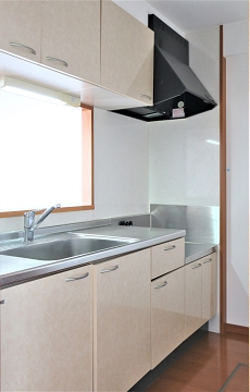 広々したキッチンで料理がはかどりますね