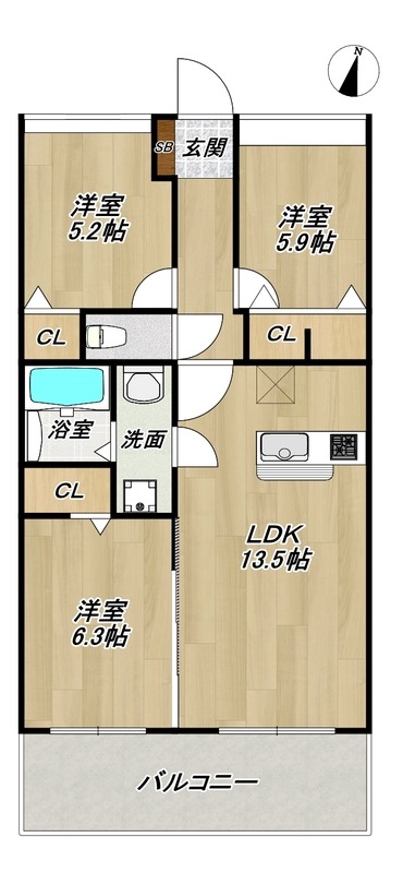 間取や内装は現状を優先します