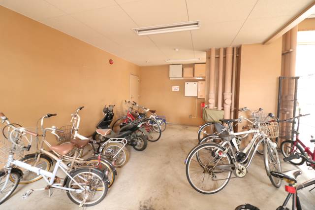 自転車の防犯面も万全です。