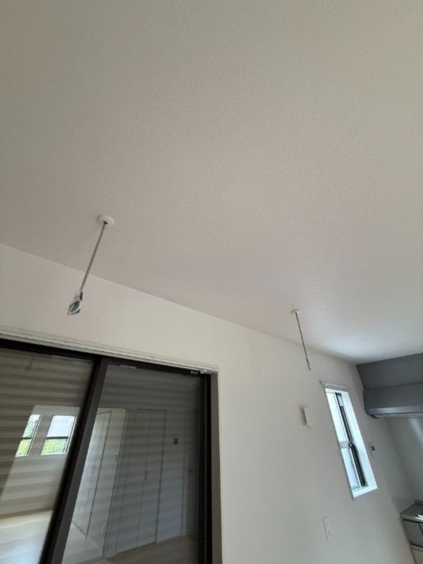 嬉しい室内物干し付きです