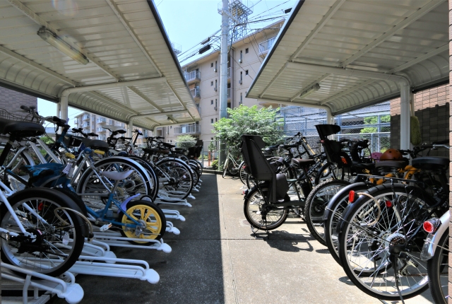 屋根付き駐輪場です