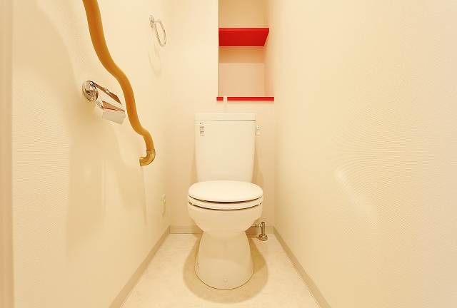 トイレには可愛い手すり付で優しいですね