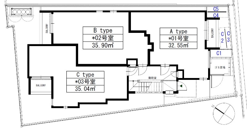 敷地内ごみ置き場完備です