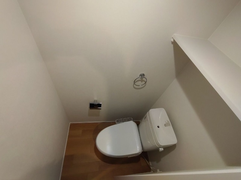 清潔感のあるトイレですね。