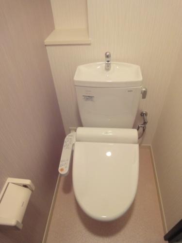 清潔感のあるトイレですね。