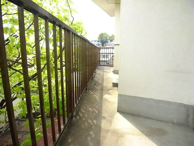 洗濯物はこちらで干せます。