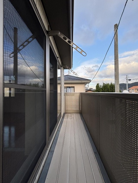 洗濯物たくさん干せます。