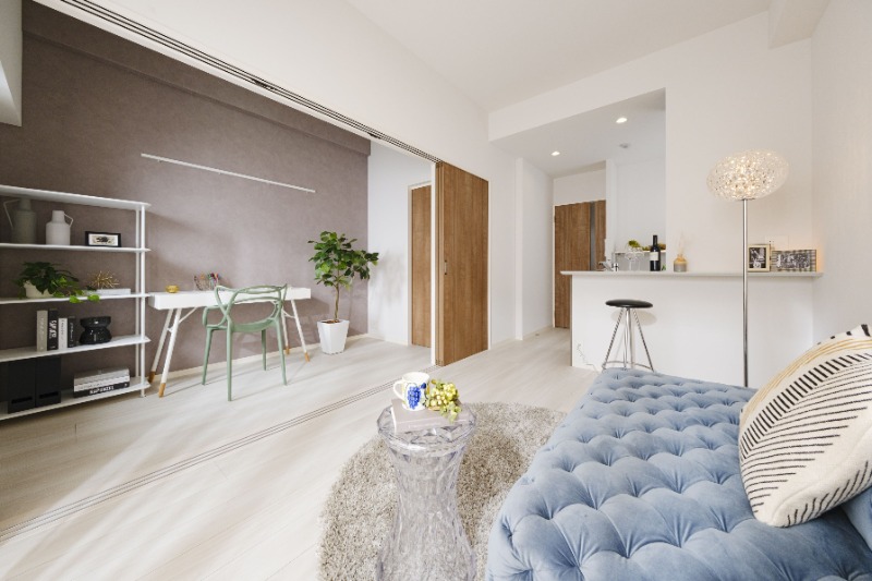 家具の配置がしやすいリビングですね