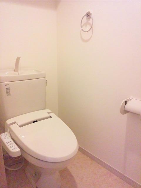 清潔感のあるトイレですね。