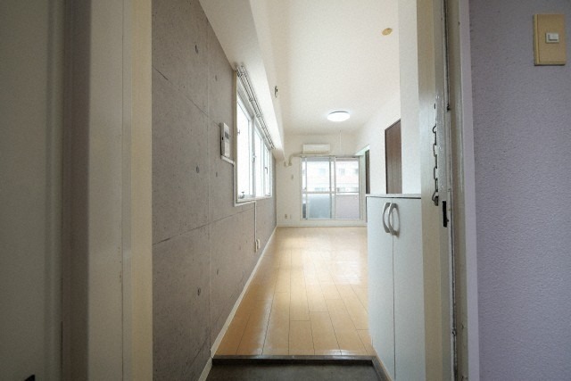 開放感のある玄関です