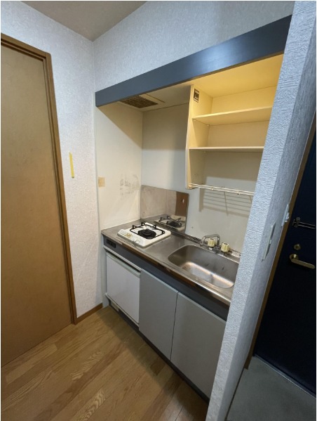 ガスコンロ付きのキッチンです