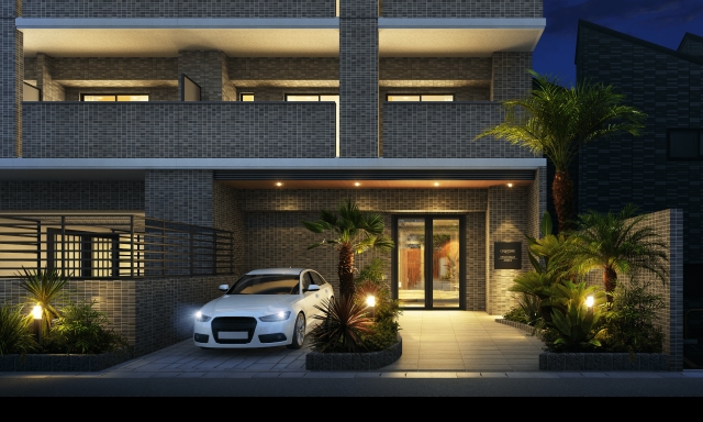 清潔感のあるエントランス