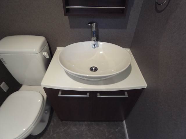 オシャレなお椀型の洗面台です