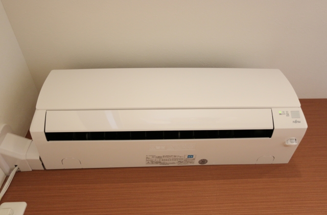 年中快適なエアコン付き