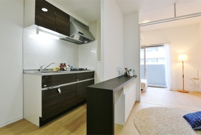 対面キッチンで会話が弾みますね