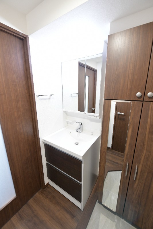 毎日の身支度がしやすい洗面所です