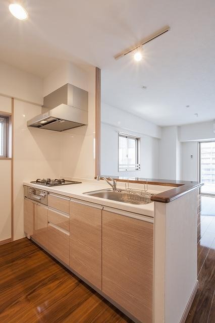 3口コンロでお料理がはかどります。