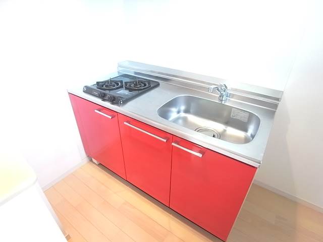 ２口コンロのシステムキッチンで料理もはかどりそう