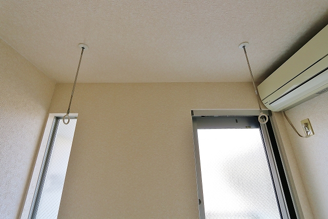 室内物干し付きでお部屋が狭くなりません