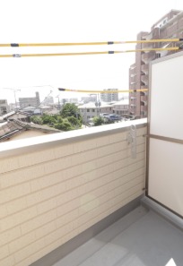 天気のいい日はこちらで洗濯物をほせます