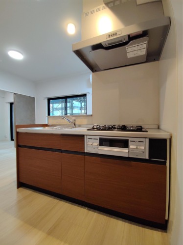 3口コンロのグリル付です