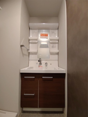 毎日の身支度がしやすい洗面所です