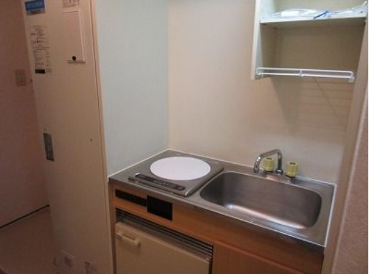 IHコンロ付きで持ち込み必要ないです。