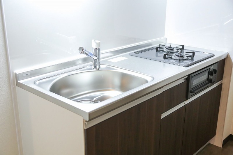 2口コンロで料理がはかどりますね