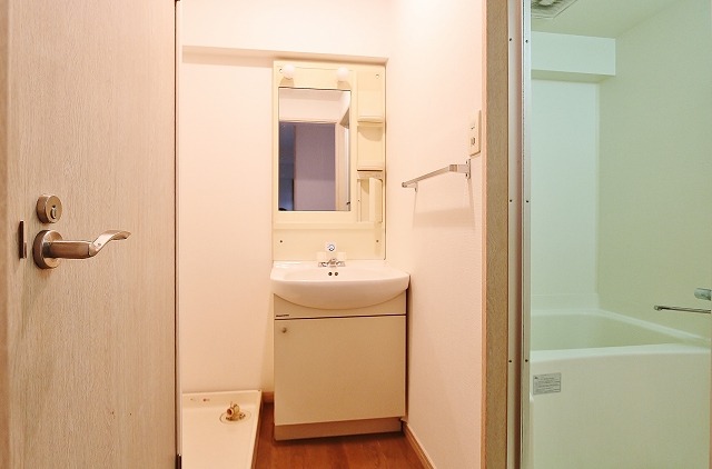 朝の支度はこちらの洗面台で