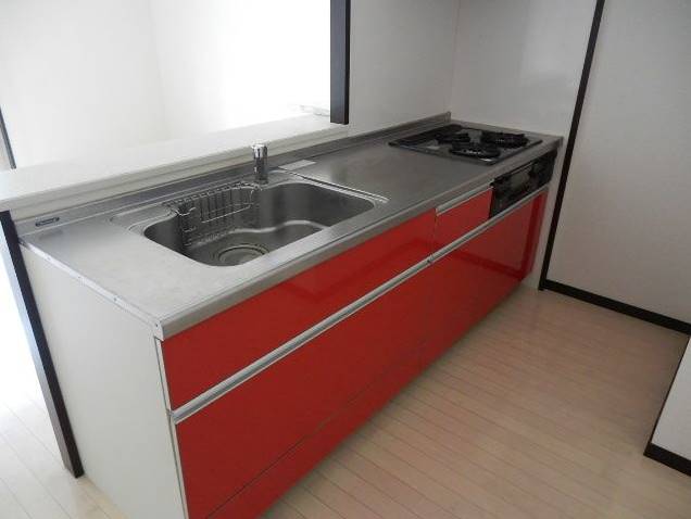 3口コンロ設置してあります