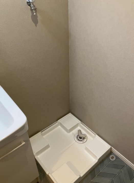 洗濯機も室内設置可能です。