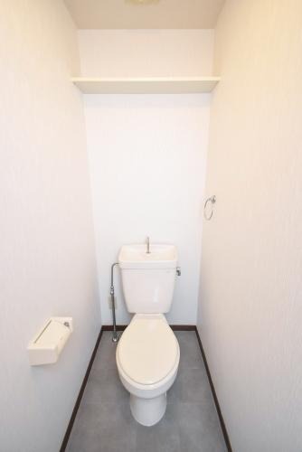 清潔感のあるトイレですね。