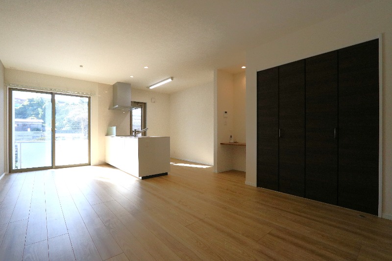 16帖で開放感のあるリビングです