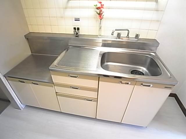 調理スペースも広々、料理もはかどりますね