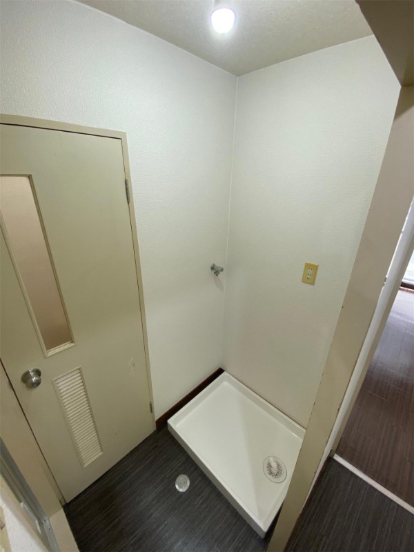 しっかりした洗濯機置き場有