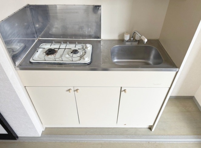 2口コンロ付きです