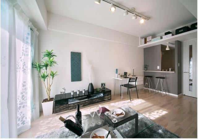 白を基調としたオシャレな室内