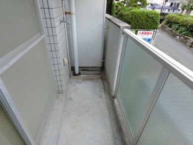 洗濯物はこちらに干せます。