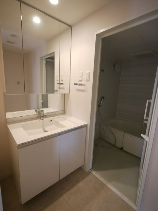 毎日の身支度がしやすい洗面所です