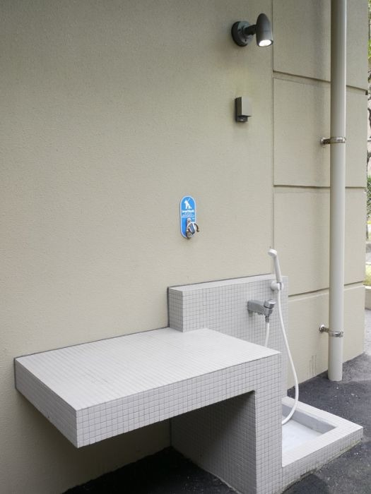 お散歩の後にご利用ください