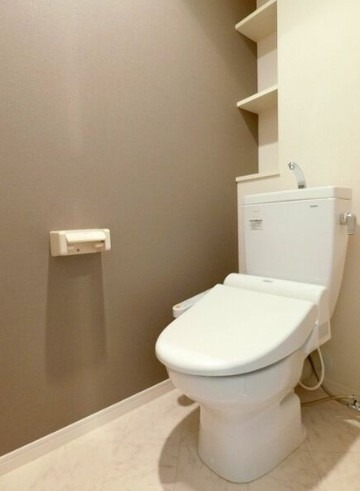 温水便座付きです。