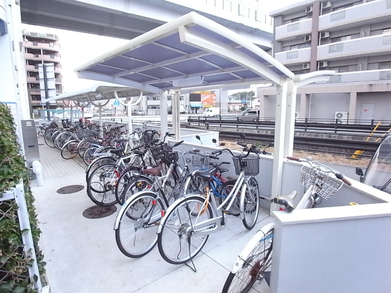 屋根付きの駐輪場です