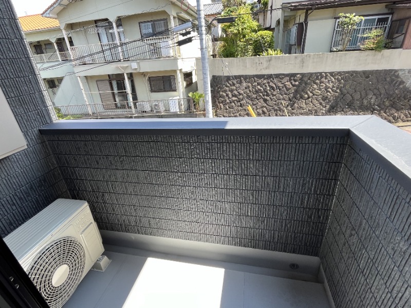 洗濯物はこちらで干せます。