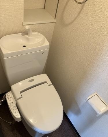 清潔感のあるトイレですね。