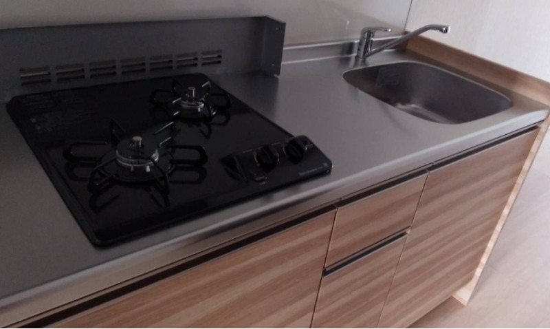 2口コンロの都市ガスのコンロです