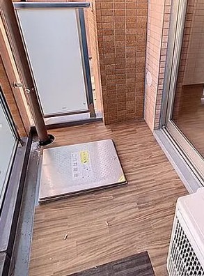 避難はしご付きのバルコニーです