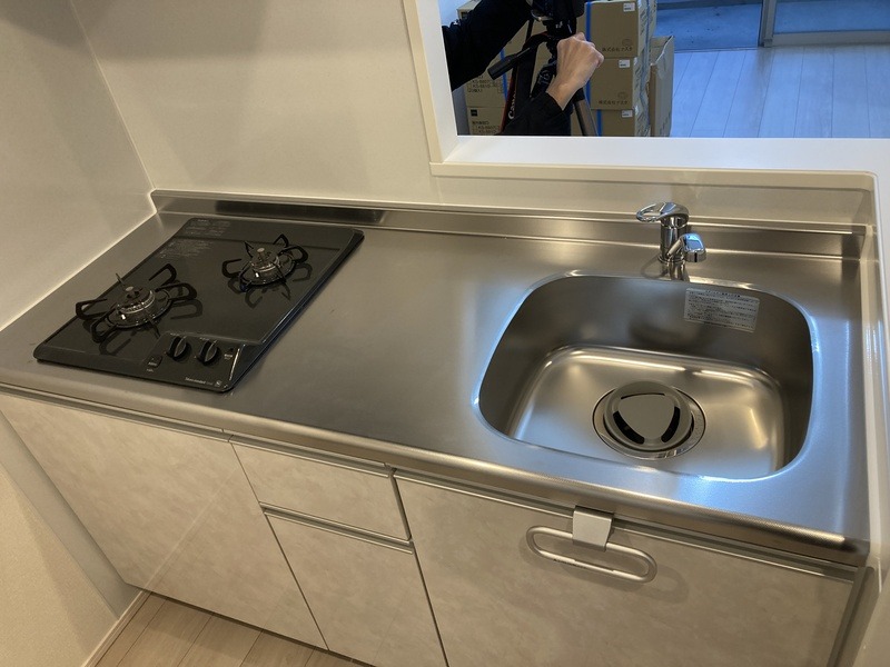 2口コンロで料理がはかどります