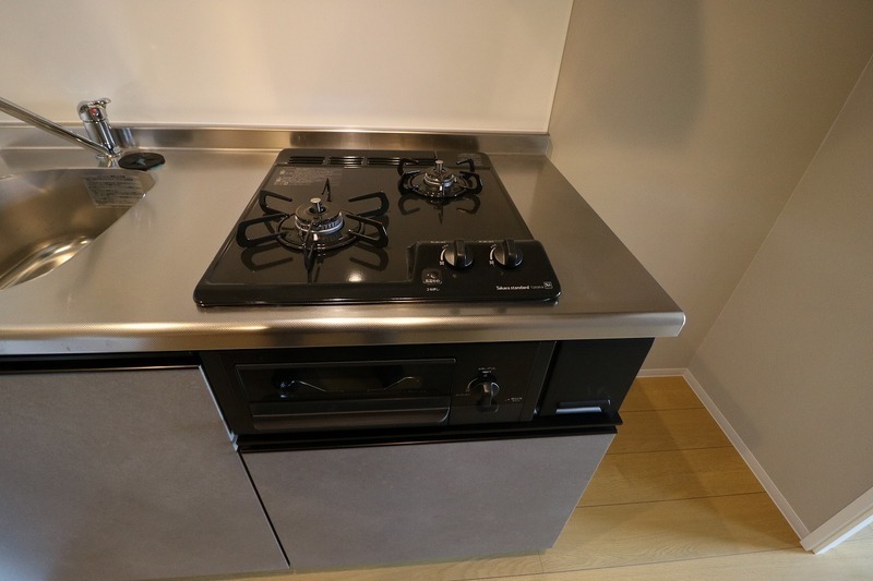 2口コンロ付きです