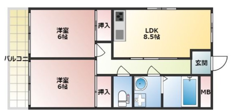画像の間取りは現状を優先します。