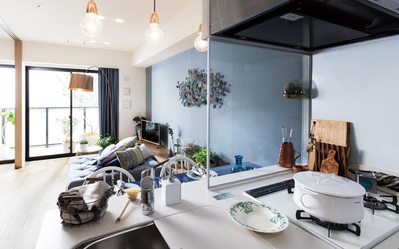 対面キッチンで会話が弾みますね